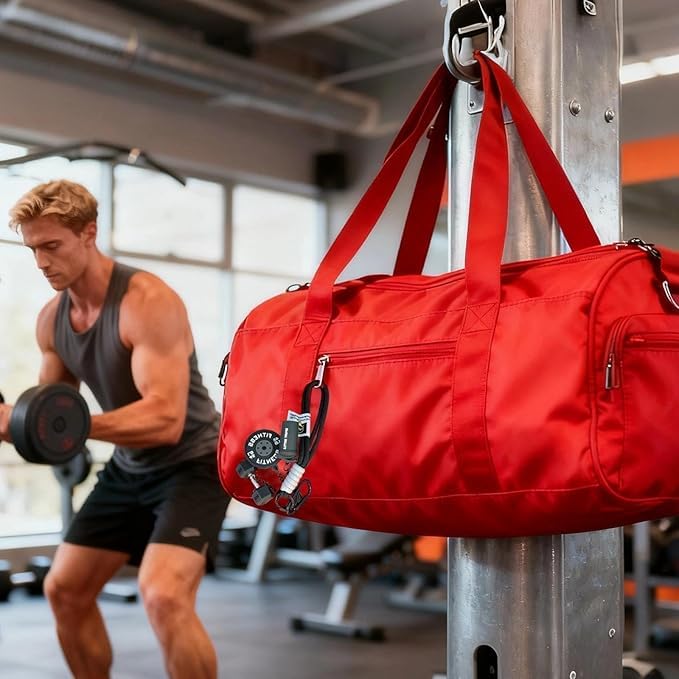 Colorful Fitness Keychain Set, Silicone Dumbbell and Kettlebell Charm, Metal Clasp, Motivational Gym Bag Accessory, Workout Gift