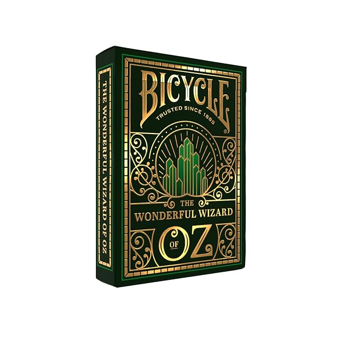 Bicycle Wizard of Oz Playing Cards, Oz Inspired Playing Card Deck, Emerald and Gold, 1 Deck