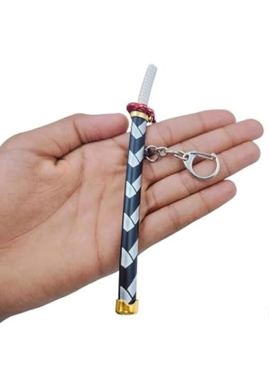Katana with Lock system and Scabbard Collectable Anime Toy Keychains | Mini Samurai Sword Key Ring for Car, Bike & Bag | Anime Inspired Gift for Bike - (Pack of 1 piece)