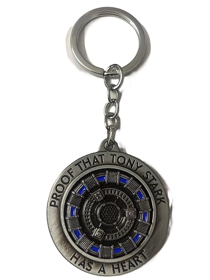 Thor Hammer Metal Keychain, Ironman Tony Stark Revolving Arc Reactor Metal Keyring, Pack of 2