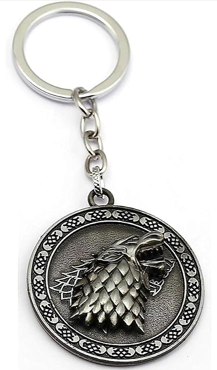 Metallic Grey Rotating Figure Stainless Steel Keychain Metal for Gifting with Key Ring Anti-Rust