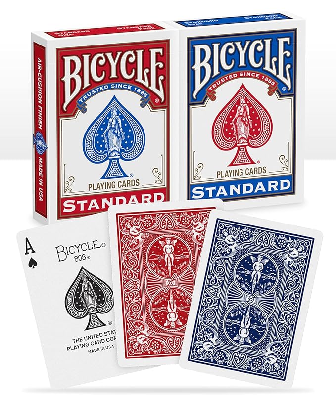 Bicycle Standard Rider Back Playing Card Game - Pack of 2 for All Ages, Standard Rider Back Playing Cards - Pack of 2,for Adult