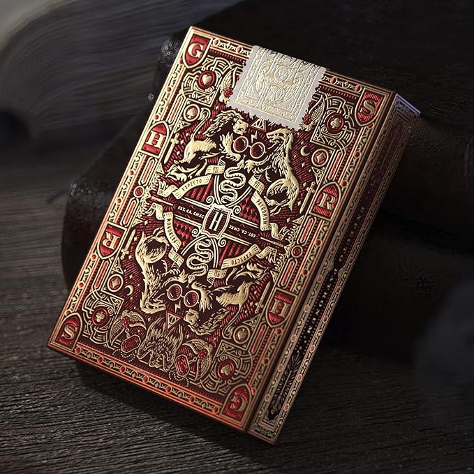 MilesMagic Harry Potter Playing Card Game Limited Edition Premium Series Poker Collectible Deck By Theory11 (Red-Gryffindor) For Teen Pack Of 1