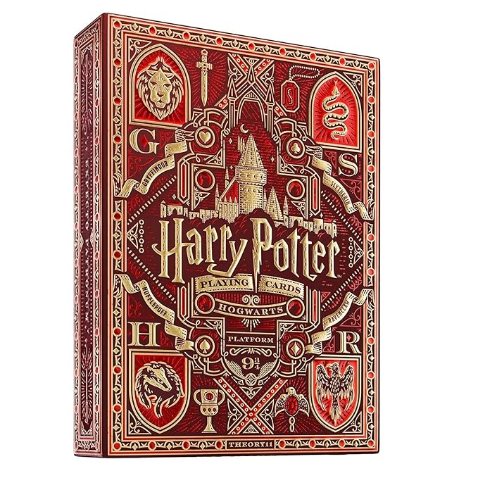 MilesMagic Harry Potter Playing Card Game Limited Edition Premium Series Poker Collectible Deck By Theory11 (Red-Gryffindor) For Teen Pack Of 1