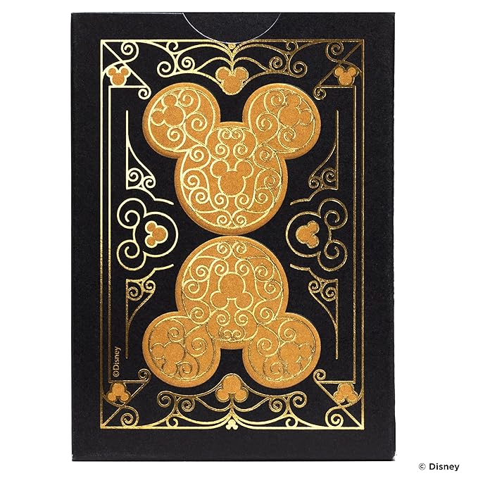 Bicycle Disney Mickey Mouse Inspired Black and Gold Playing Card Game
